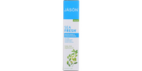 JASON Sea Fresh Toothpaste featuring natural ingredients like Blue Green Algae, Parsley Extracts and Bamboo Powder.